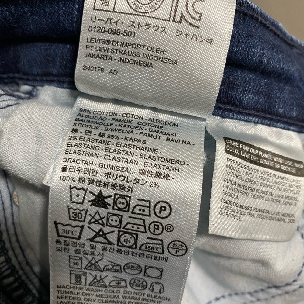 Levi’s Straight Leg Jeans Dark Wash Dark Blue - Picture 8 of 8